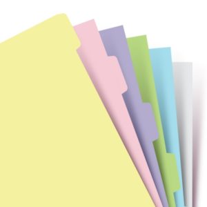 Розділювачі універсальні Filofax, А5, pastel
